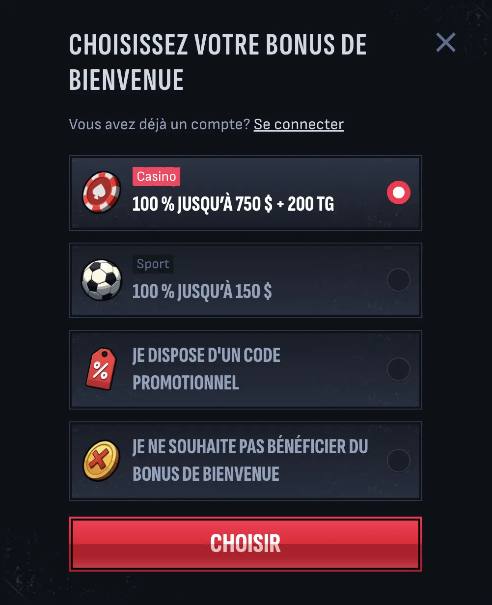 Mafia Casino Inscription